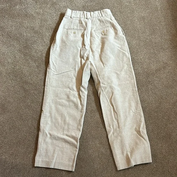 FRANKIE SHOP PLEATED LINEN BLEND PANTS - SAND - Picture 5 of 7